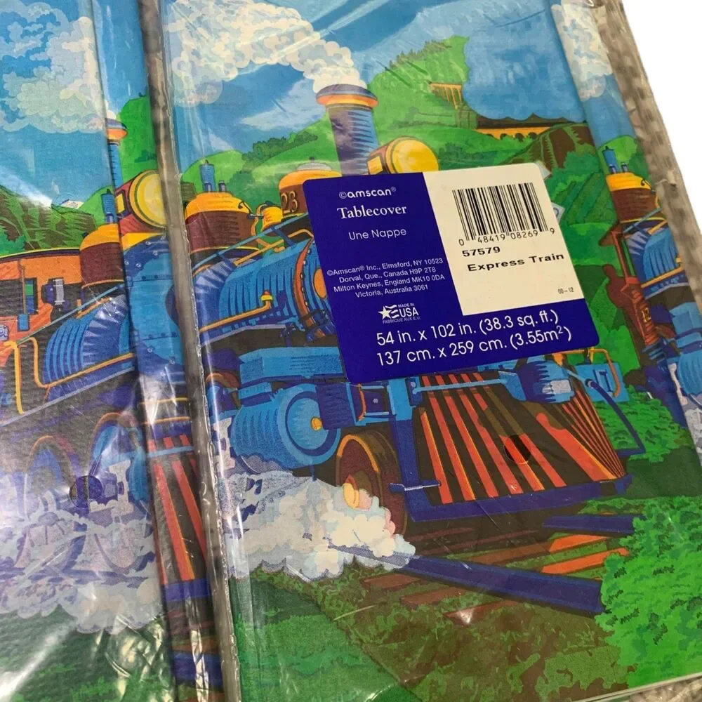 Amscan Express Train Party Tablecover Set of 2 Kids Birthday Party